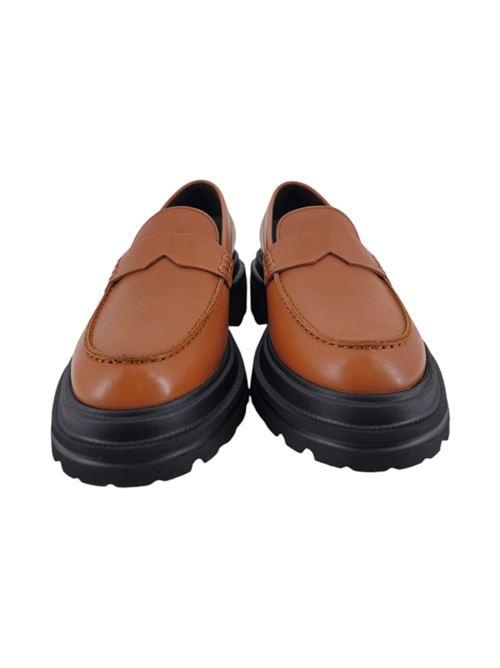 Mocassino marrone chiaro da donna in pelle HOGAN | HXW6740FM506LOS018